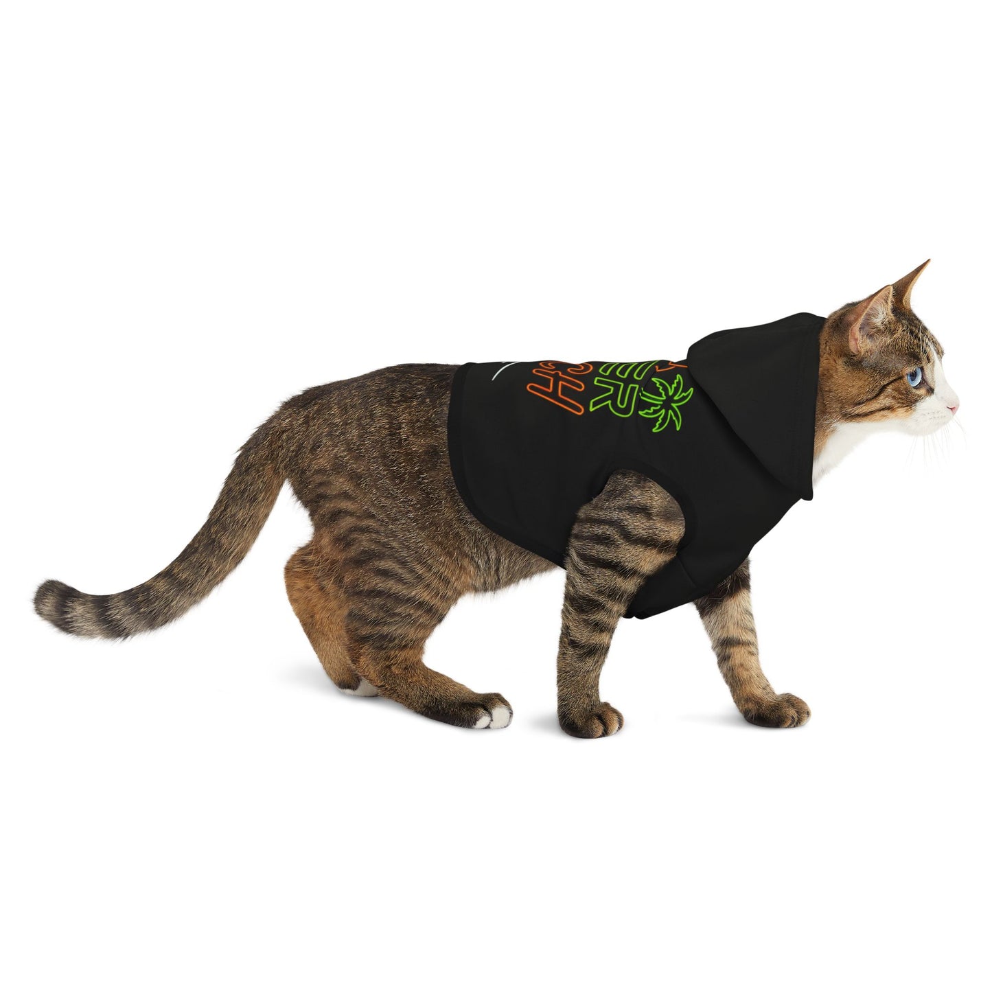 CB04BKOG - Cyber Beach Pet Hoodie (Black w/ Orange/Green Logo)