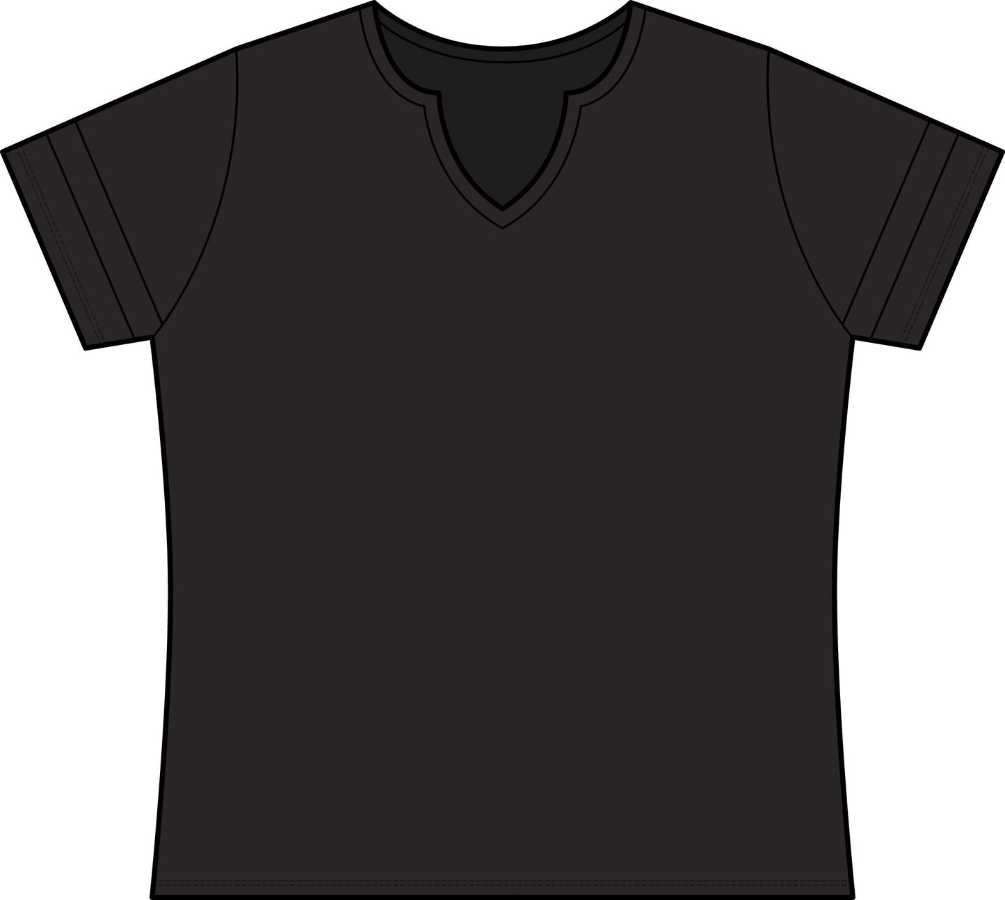 TOCNTX21 - Women's Casual V‑Neck T‑Shirt