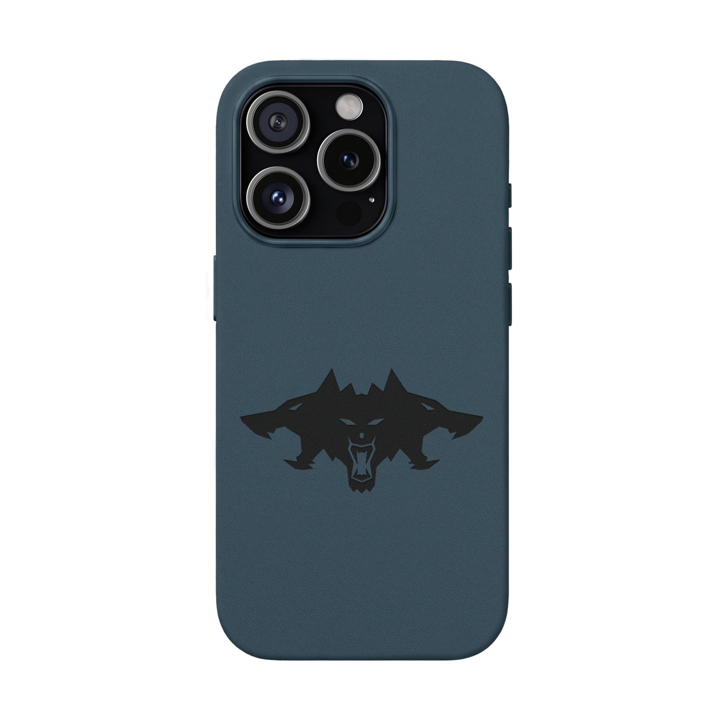 CTTRI09 - Cerberus Engraved PU Leather iPhone Case