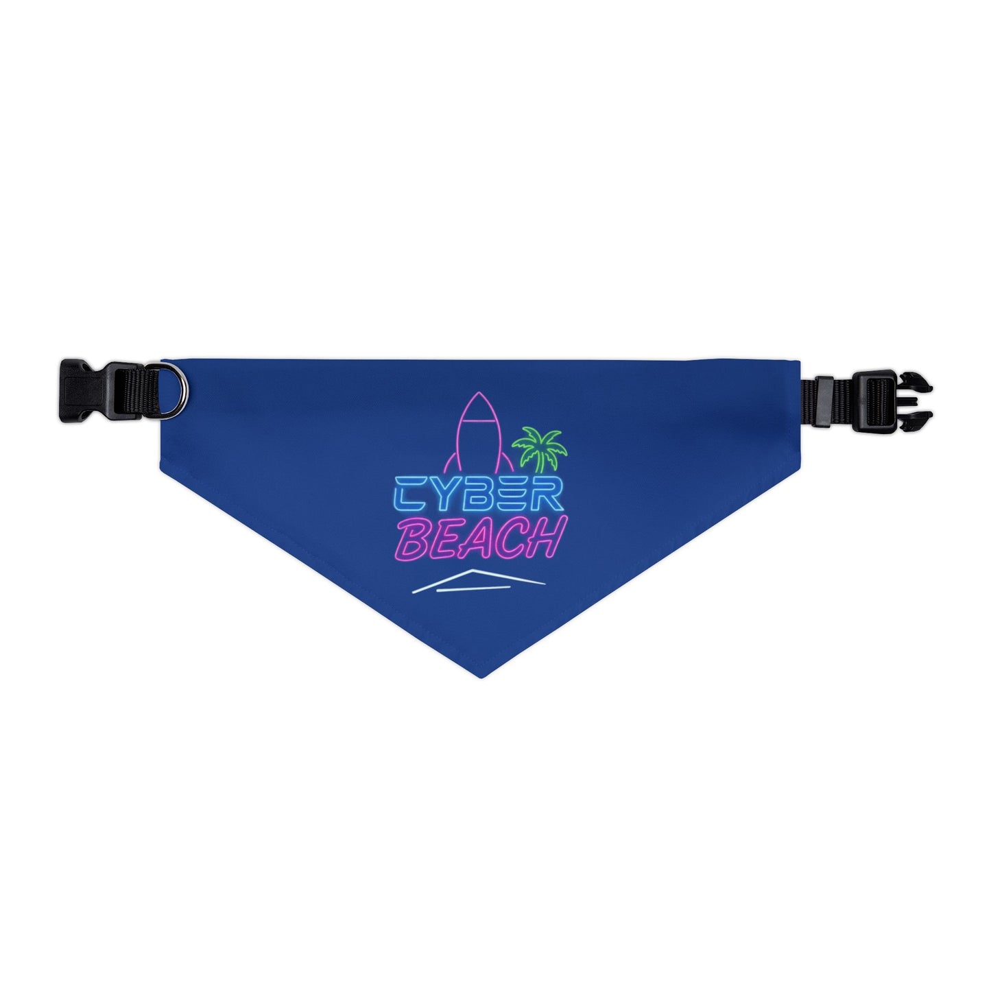 CB07BE - Cyber Beach Pet Bandana Collar (Blue)