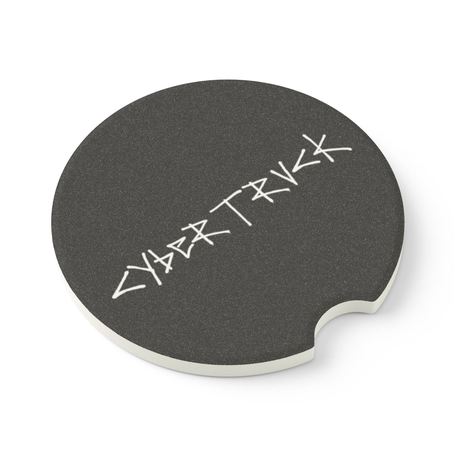 Cybertruck Soapstone Cup Coaster - White