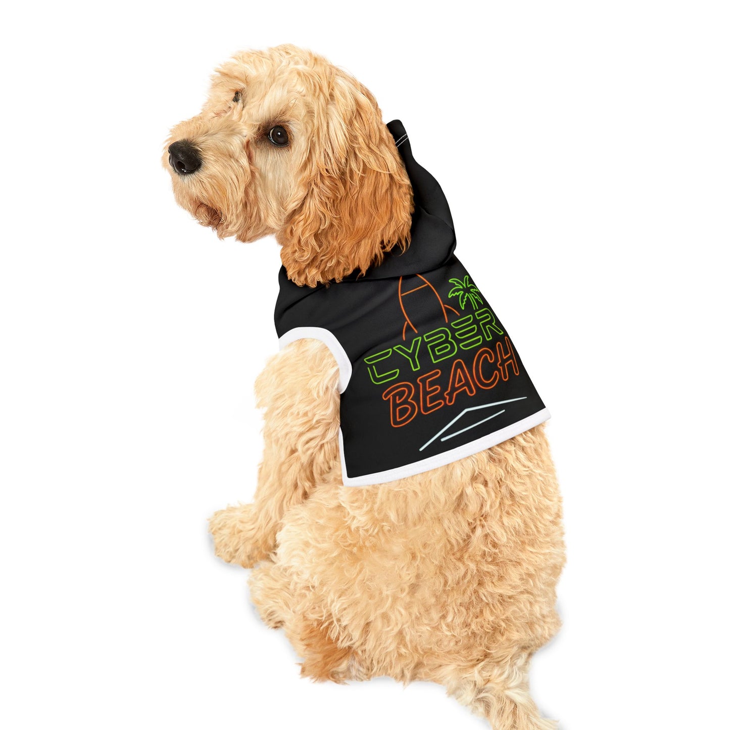 CB04BKOG - Cyber Beach Pet Hoodie (Black w/ Orange/Green Logo)