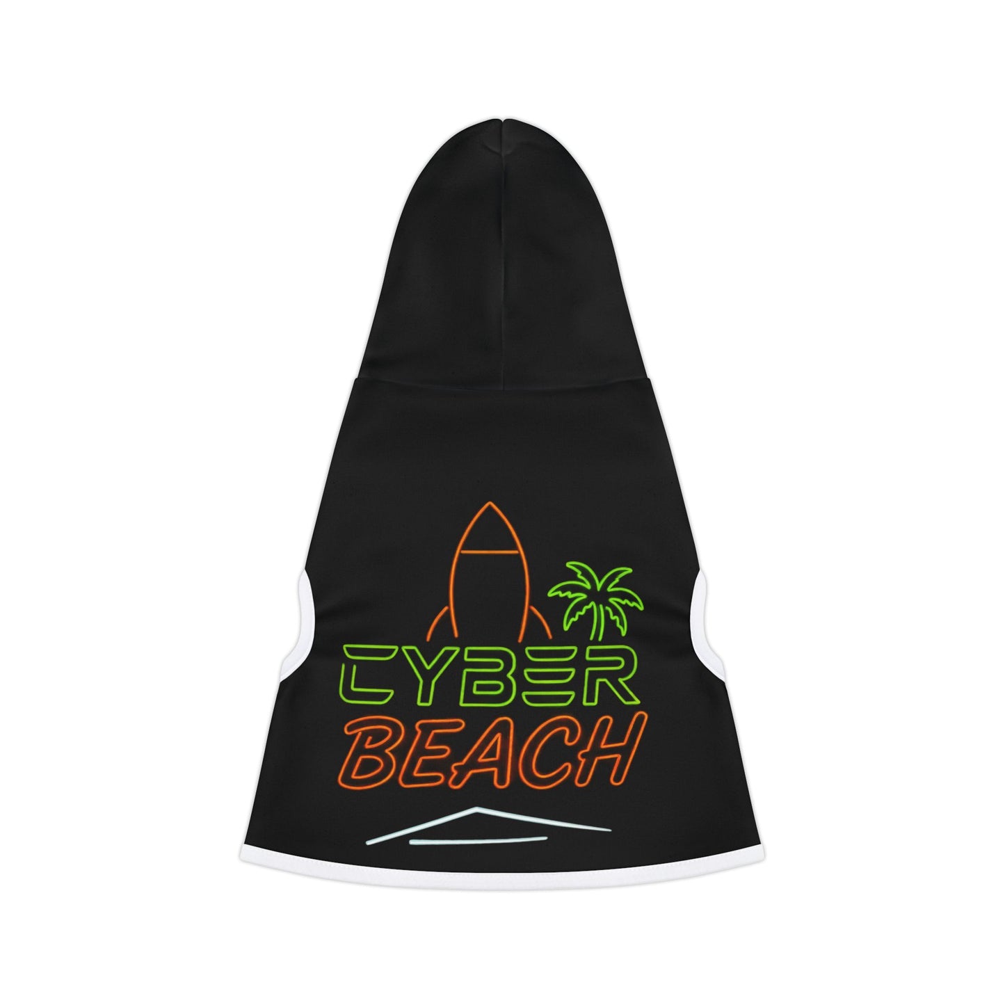 CB04BKOG - Cyber Beach Pet Hoodie (Black w/ Orange/Green Logo)