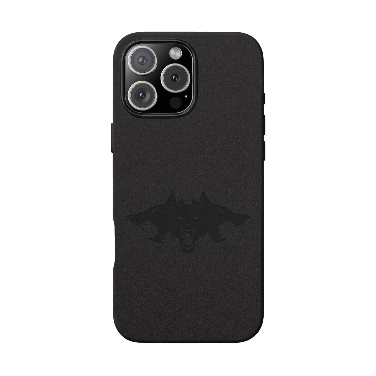 CTTRI09 - Cerberus Engraved PU Leather iPhone Case