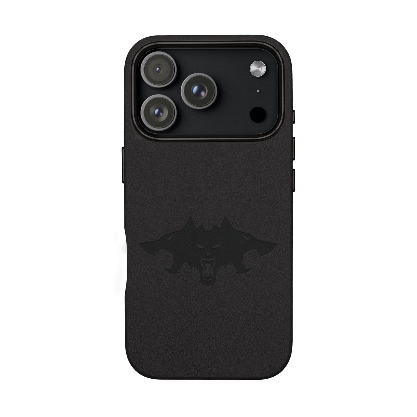 CTTRI09 - Cerberus Engraved PU Leather iPhone Case