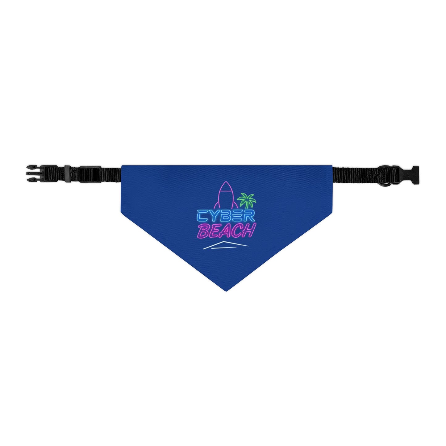 CB07BE - Cyber Beach Pet Bandana Collar (Blue)