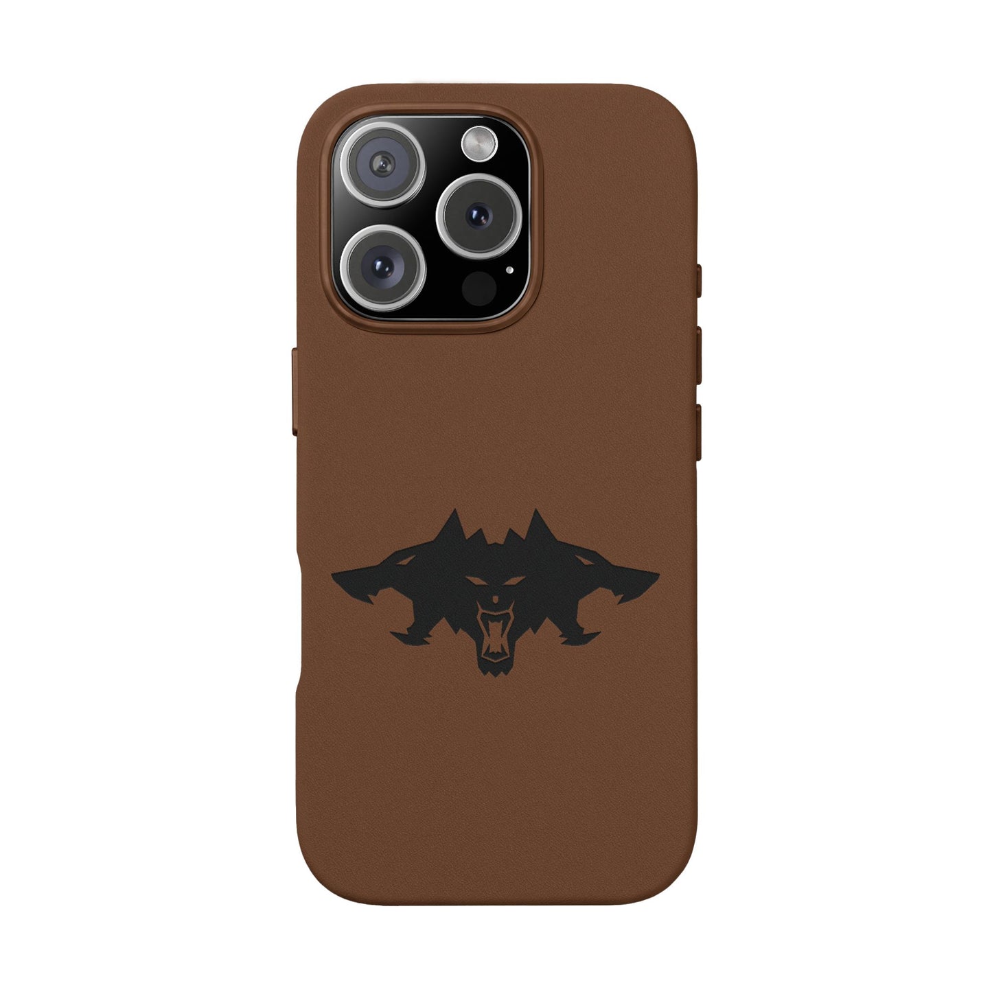 CTTRI09 - Cerberus Engraved PU Leather iPhone Case