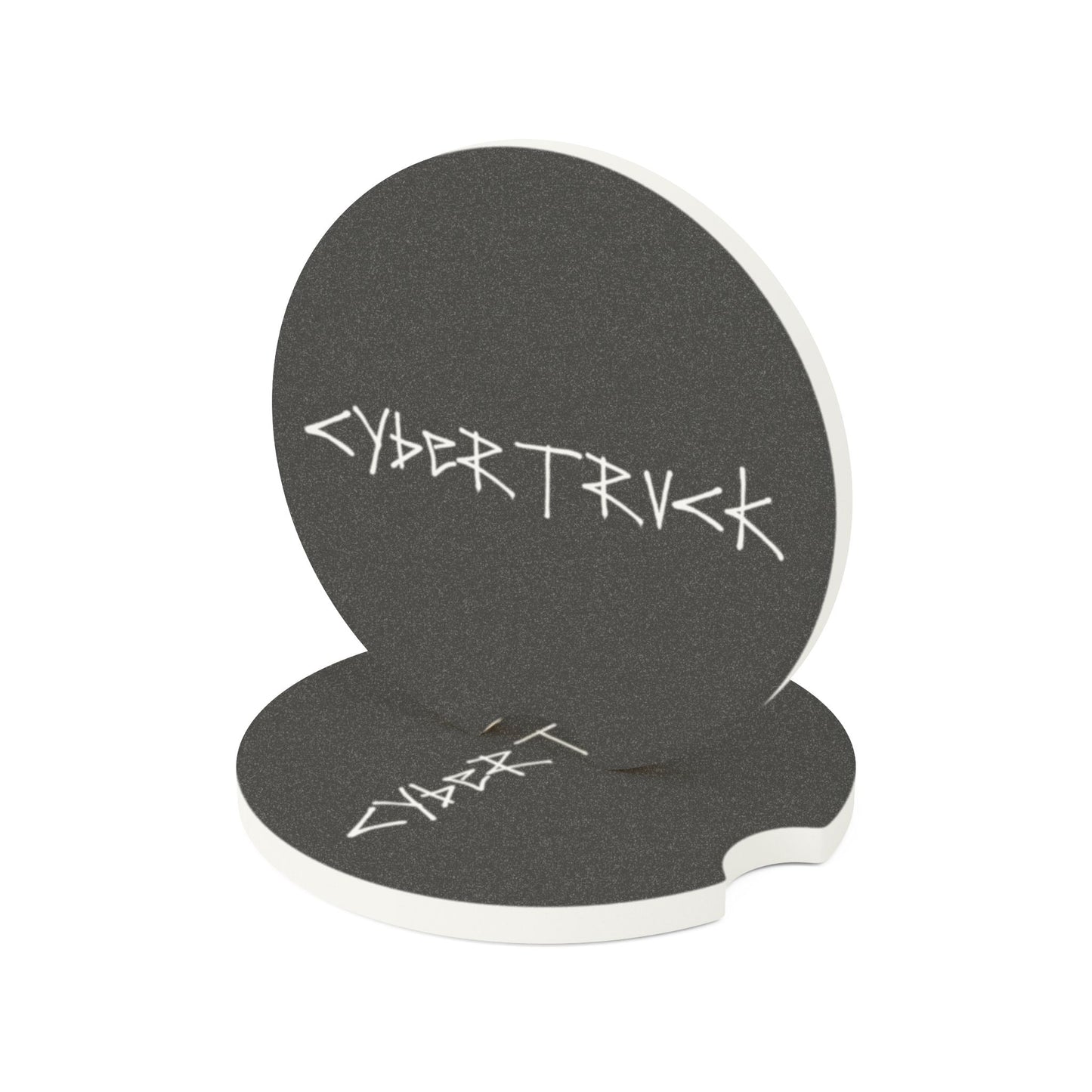 Cybertruck Soapstone Cup Coaster - White