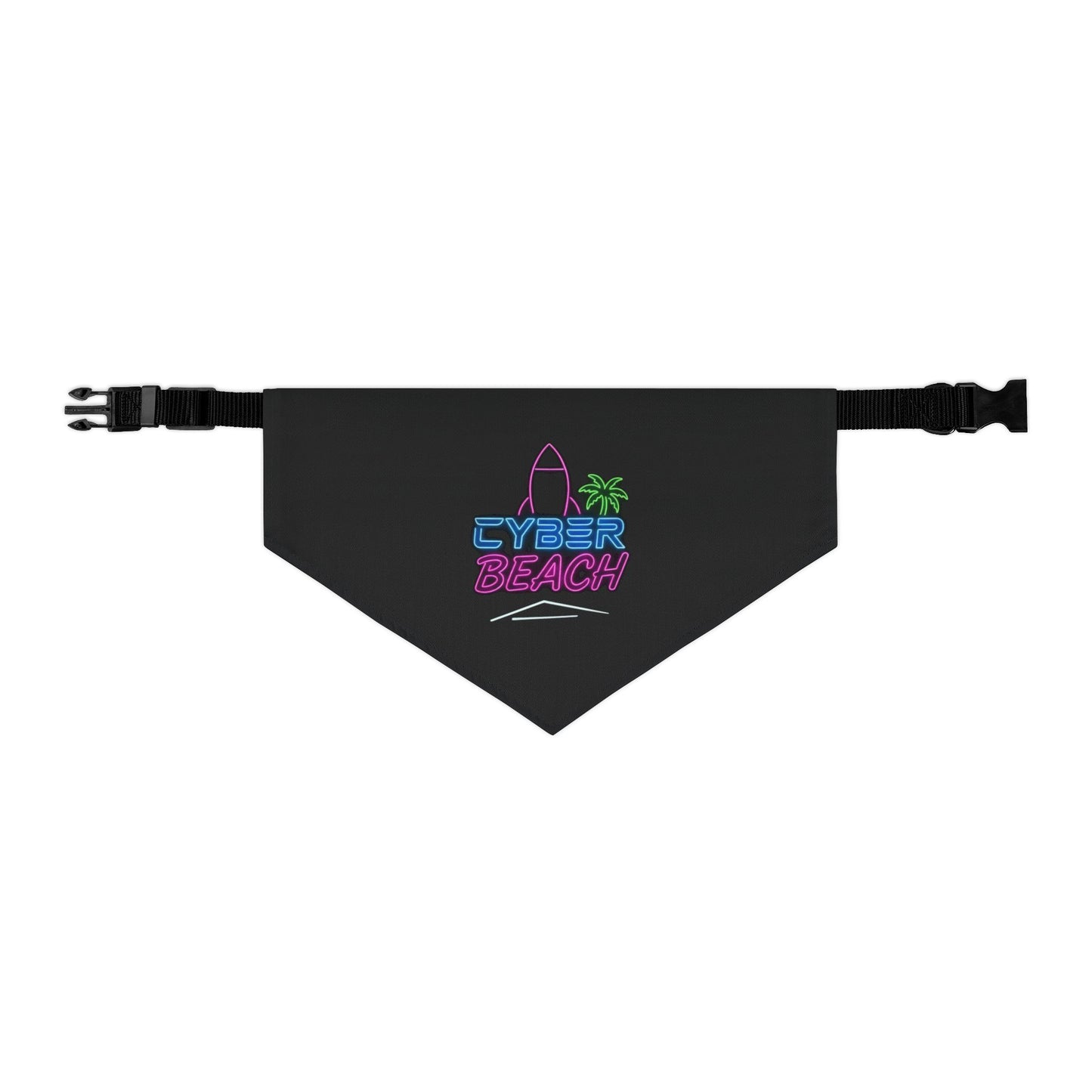 CB07BK - Cyber Beach Pet Bandana Collar (Black)