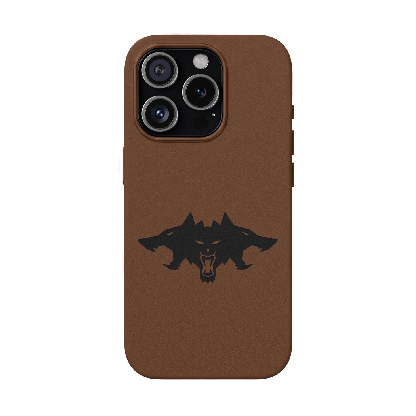 CTTRI09 - Cerberus Engraved PU Leather iPhone Case
