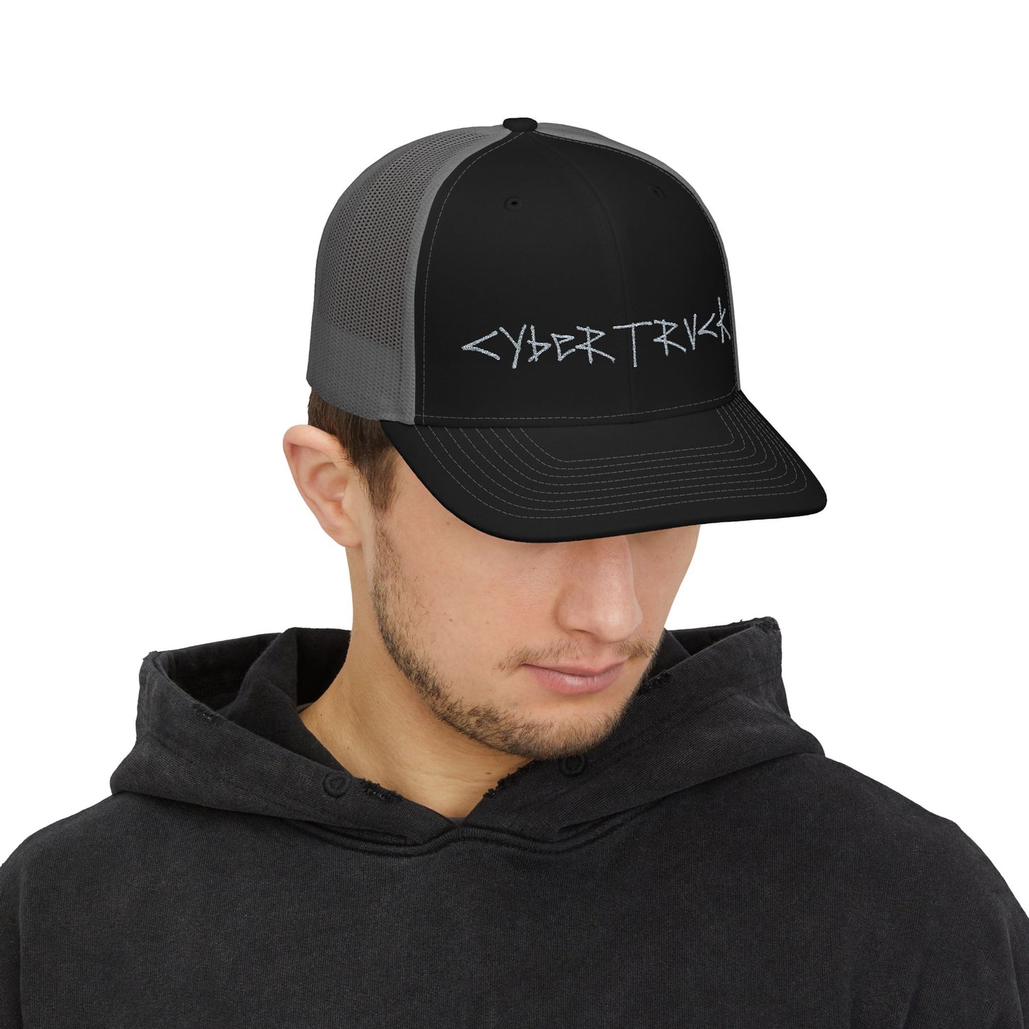 CT02 — Cybertruck Embroidered Trucker Hat