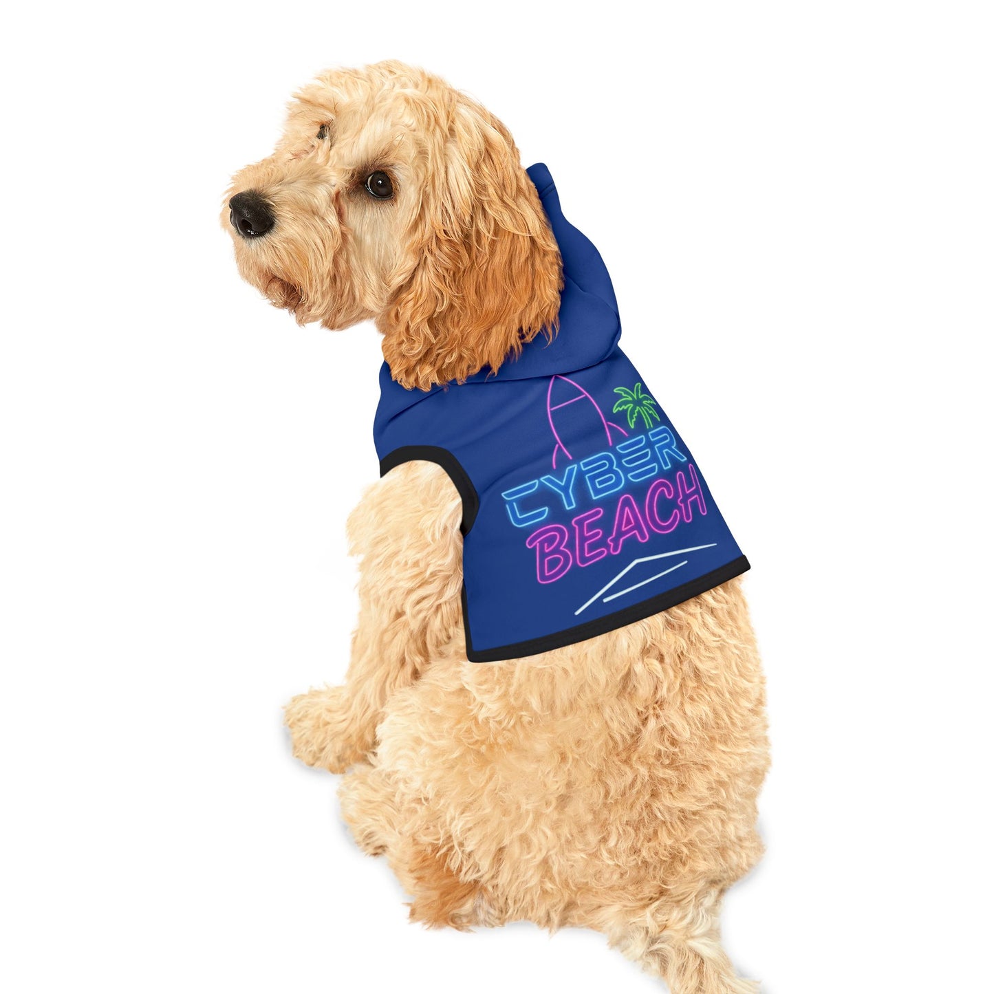CB04BE - Cyber Beach Pet Hoodie (Blue)
