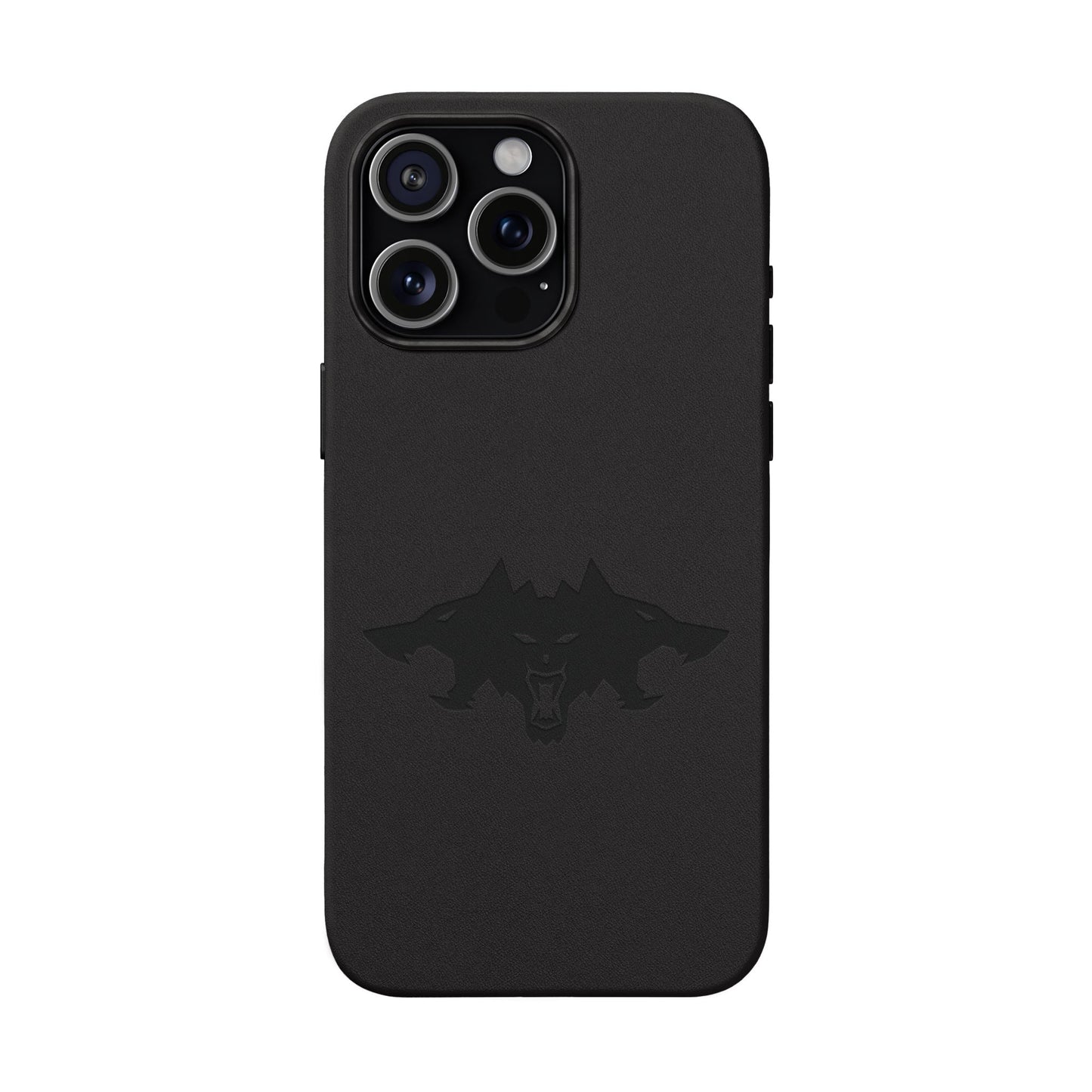 CTTRI09 - Cerberus Engraved PU Leather iPhone Case