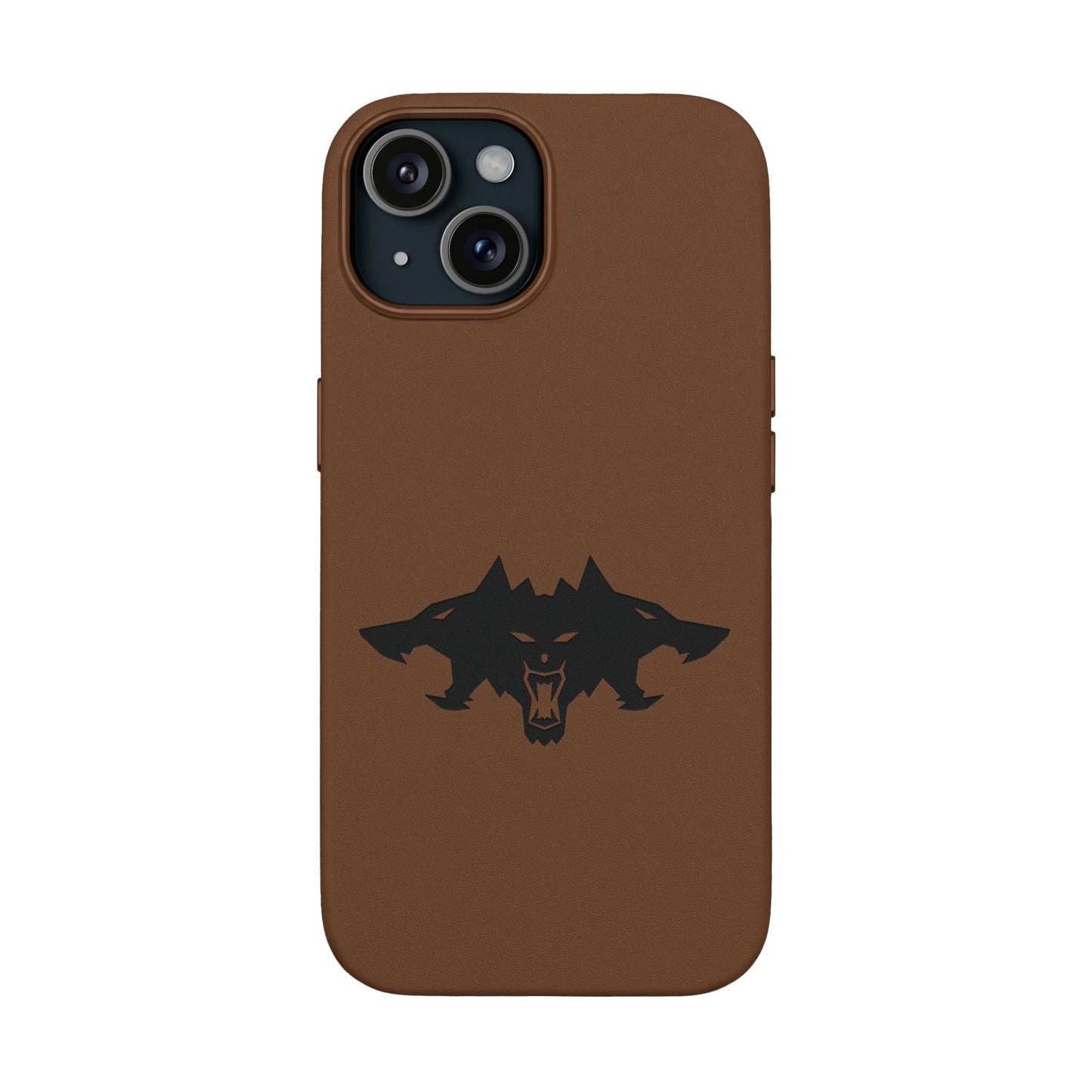 CTTRI09 - Cerberus Engraved PU Leather iPhone Case