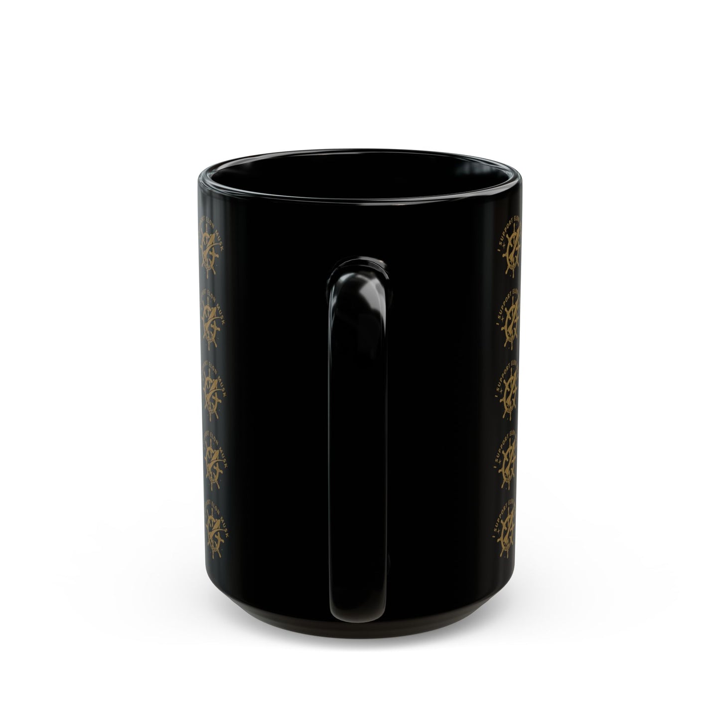 TCE06 - TheCaptainEli Patterned Black Ceramic Mug (15oz)