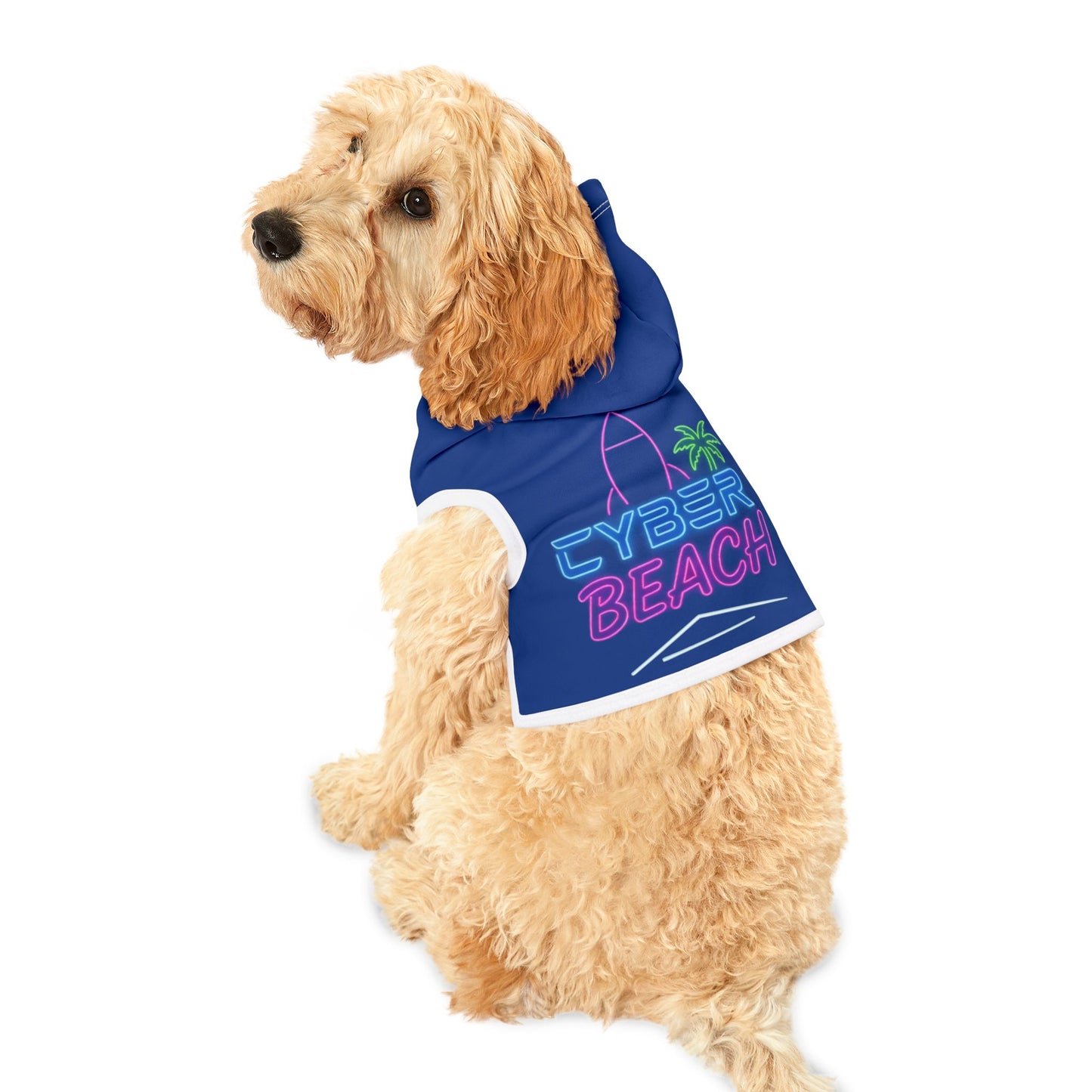 CB04BE - Cyber Beach Pet Hoodie (Blue)