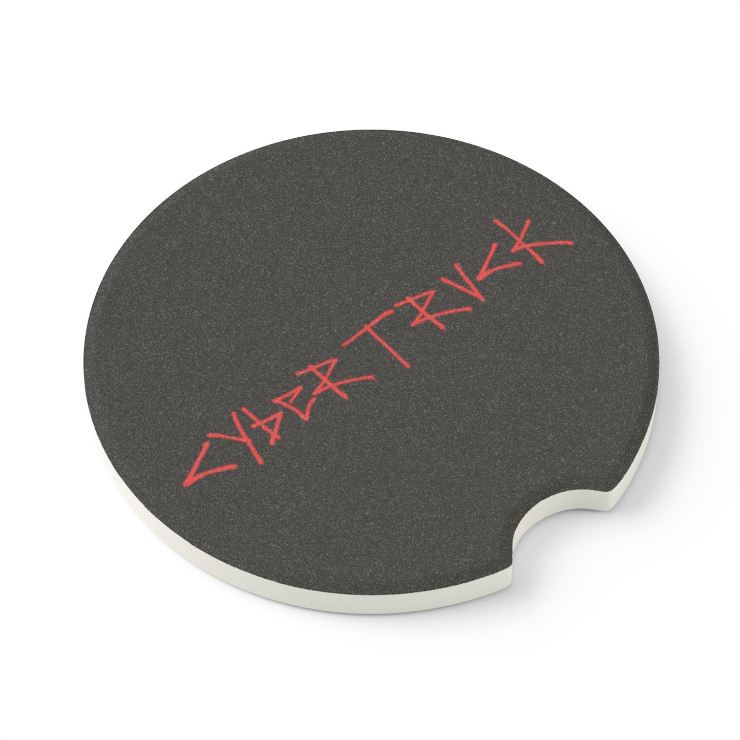 Cybertruck Soapstone Cup Coaster - Red