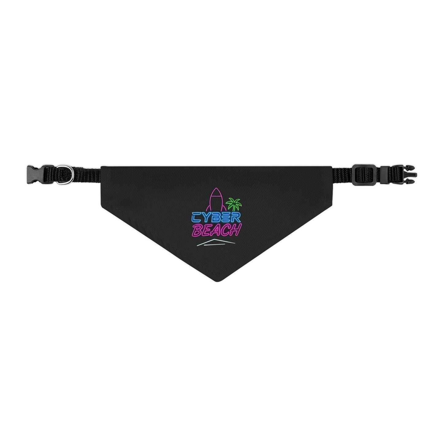 CB07BK - Cyber Beach Pet Bandana Collar (Black)