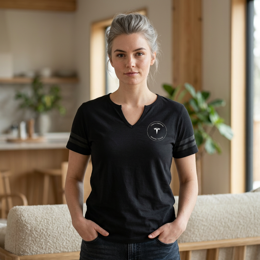 TOCNTX21 - Women's Casual V‑Neck T‑Shirt