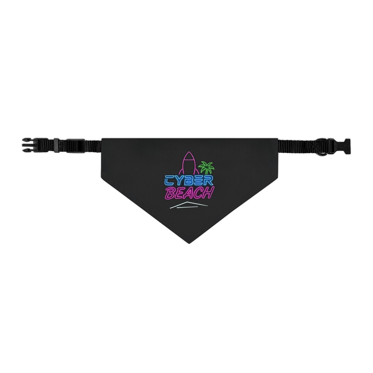 CB07BK - Cyber Beach Pet Bandana Collar (Black)