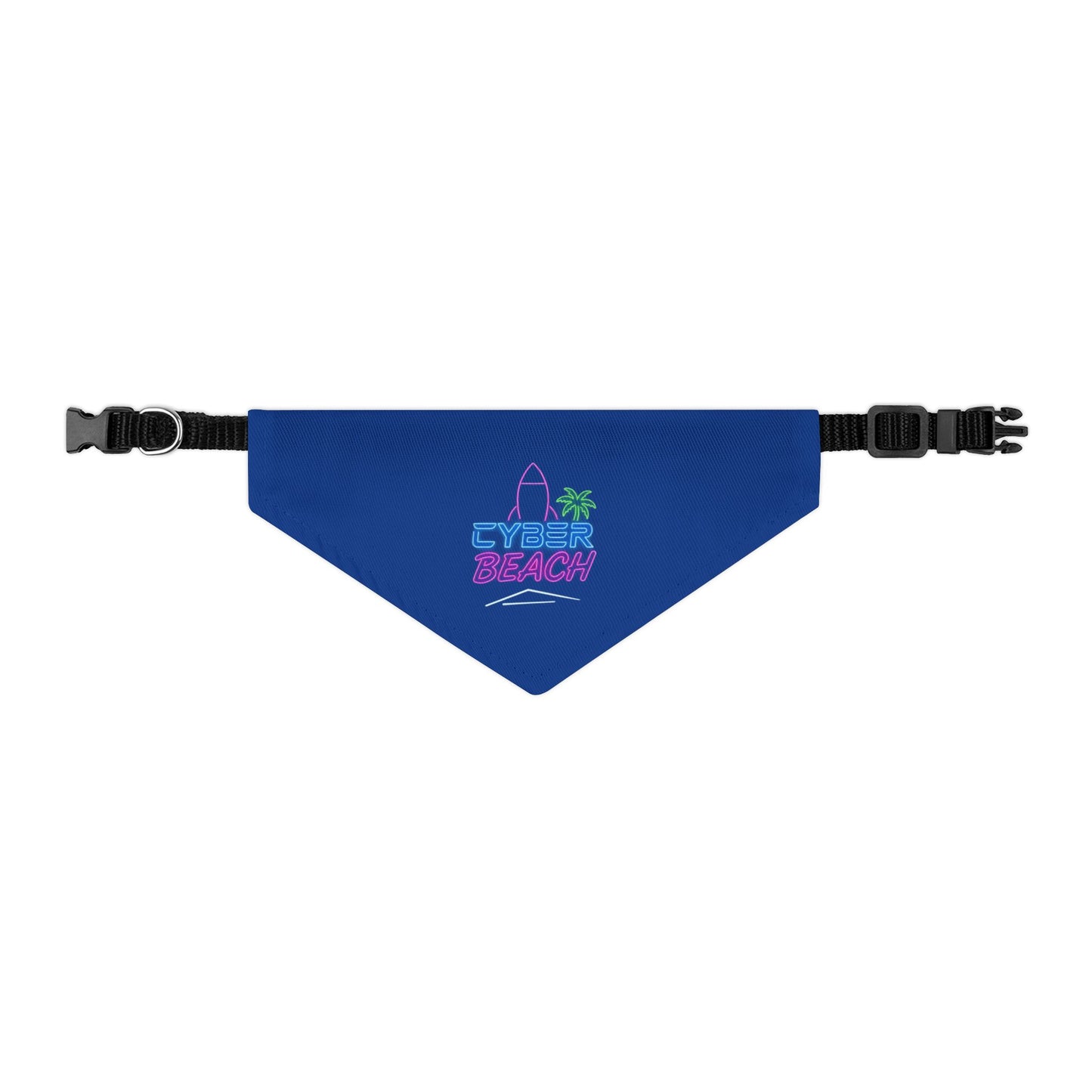 CB07BE - Cyber Beach Pet Bandana Collar (Blue)