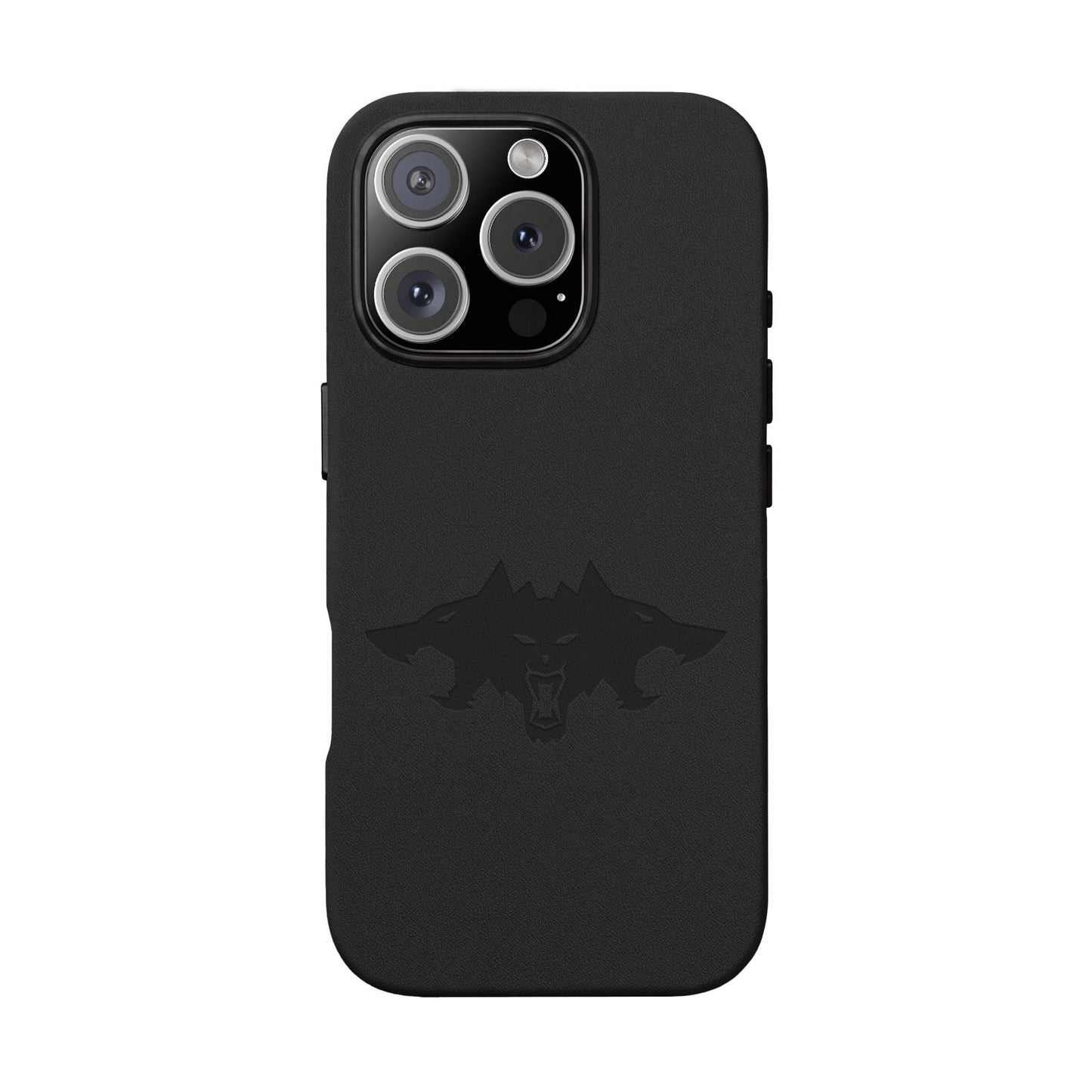 CTTRI09 - Cerberus Engraved PU Leather iPhone Case