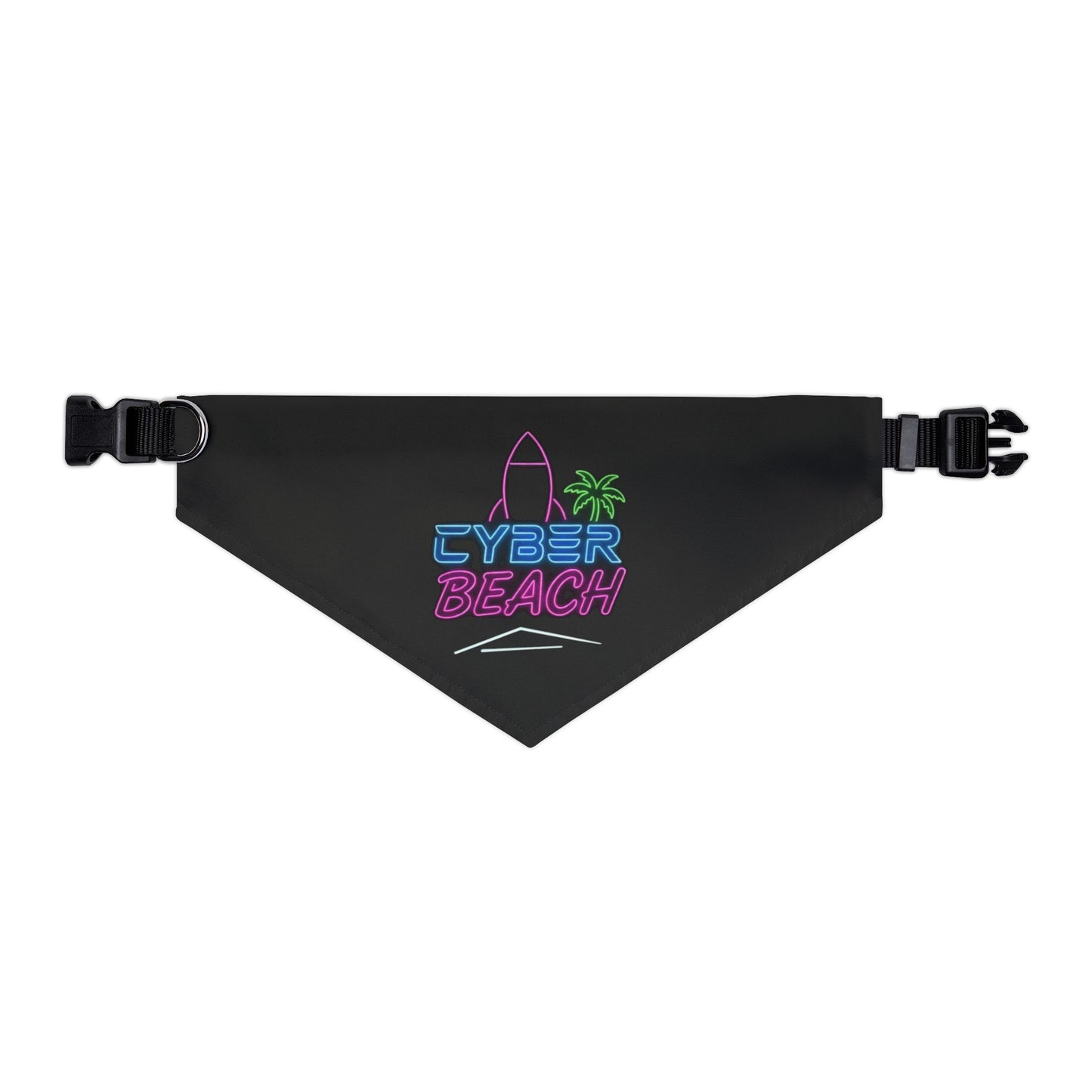 CB07BK - Cyber Beach Pet Bandana Collar (Black)