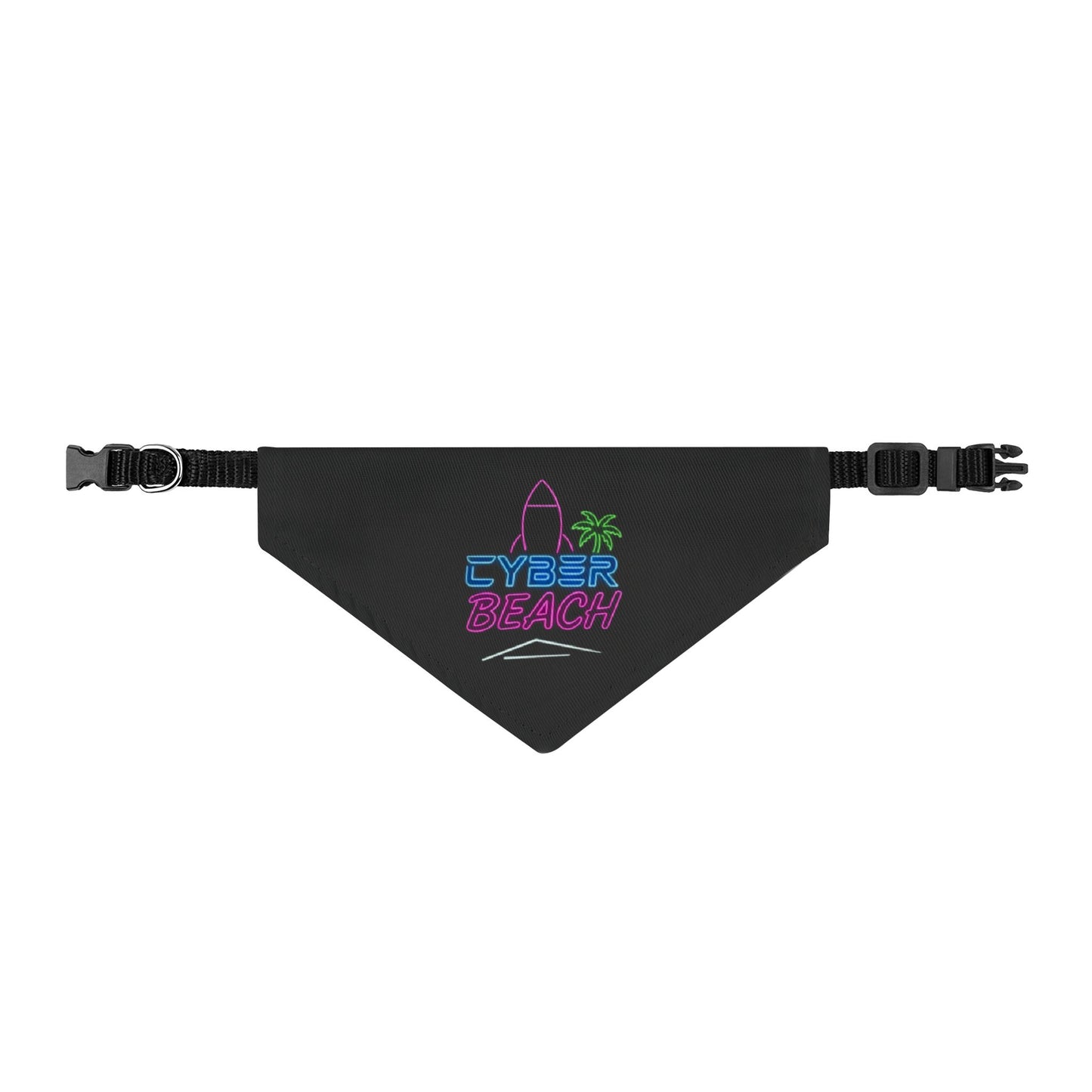 CB07BK - Cyber Beach Pet Bandana Collar (Black)