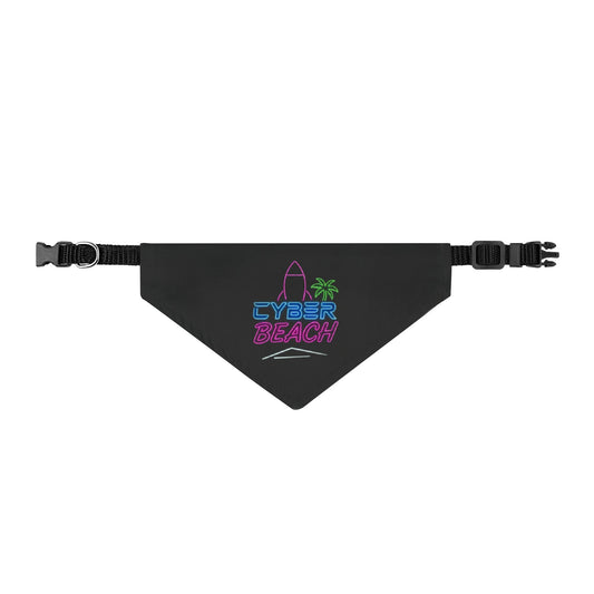 CB07BK - Cyber Beach Pet Bandana Collar (Black)