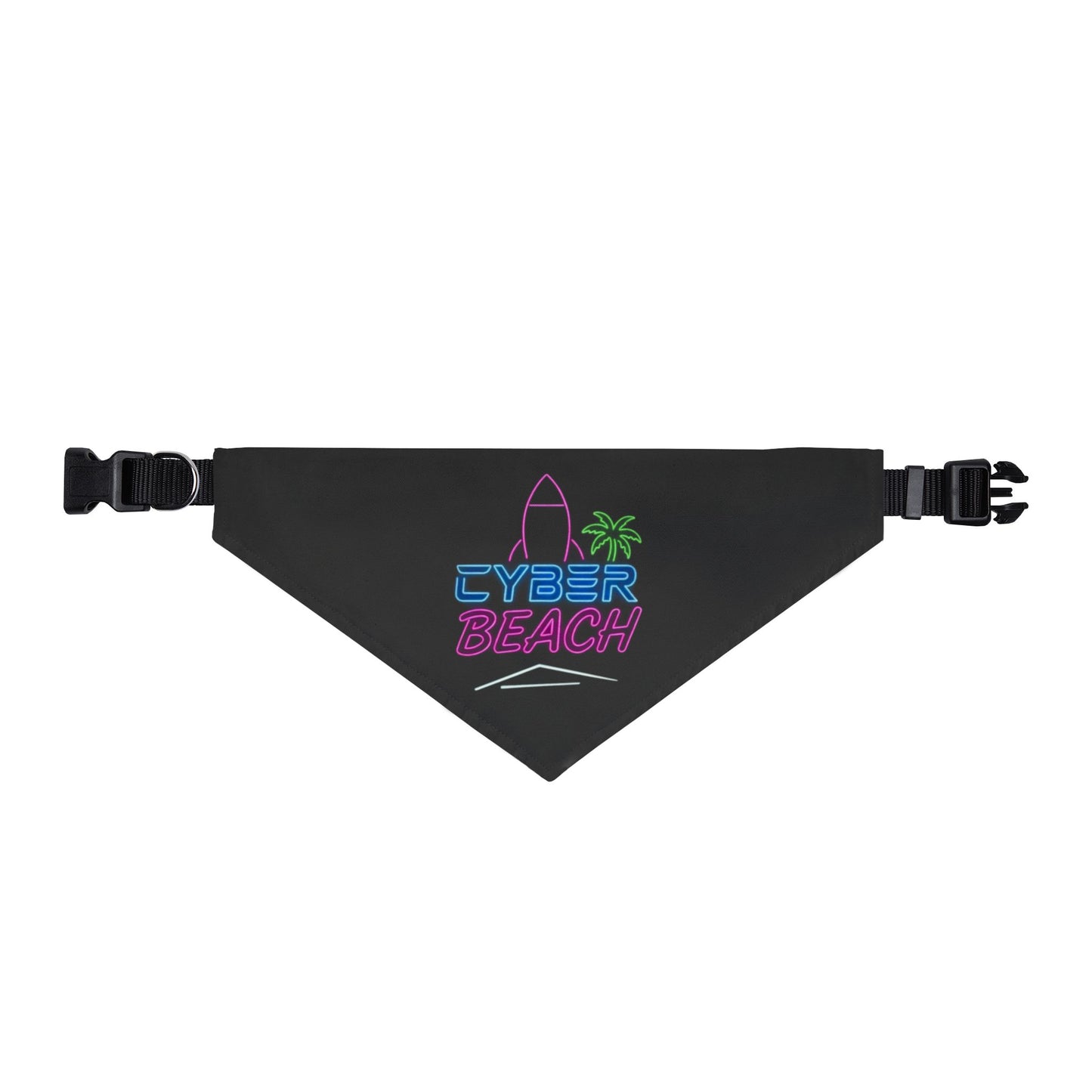 CB07BK - Cyber Beach Pet Bandana Collar (Black)