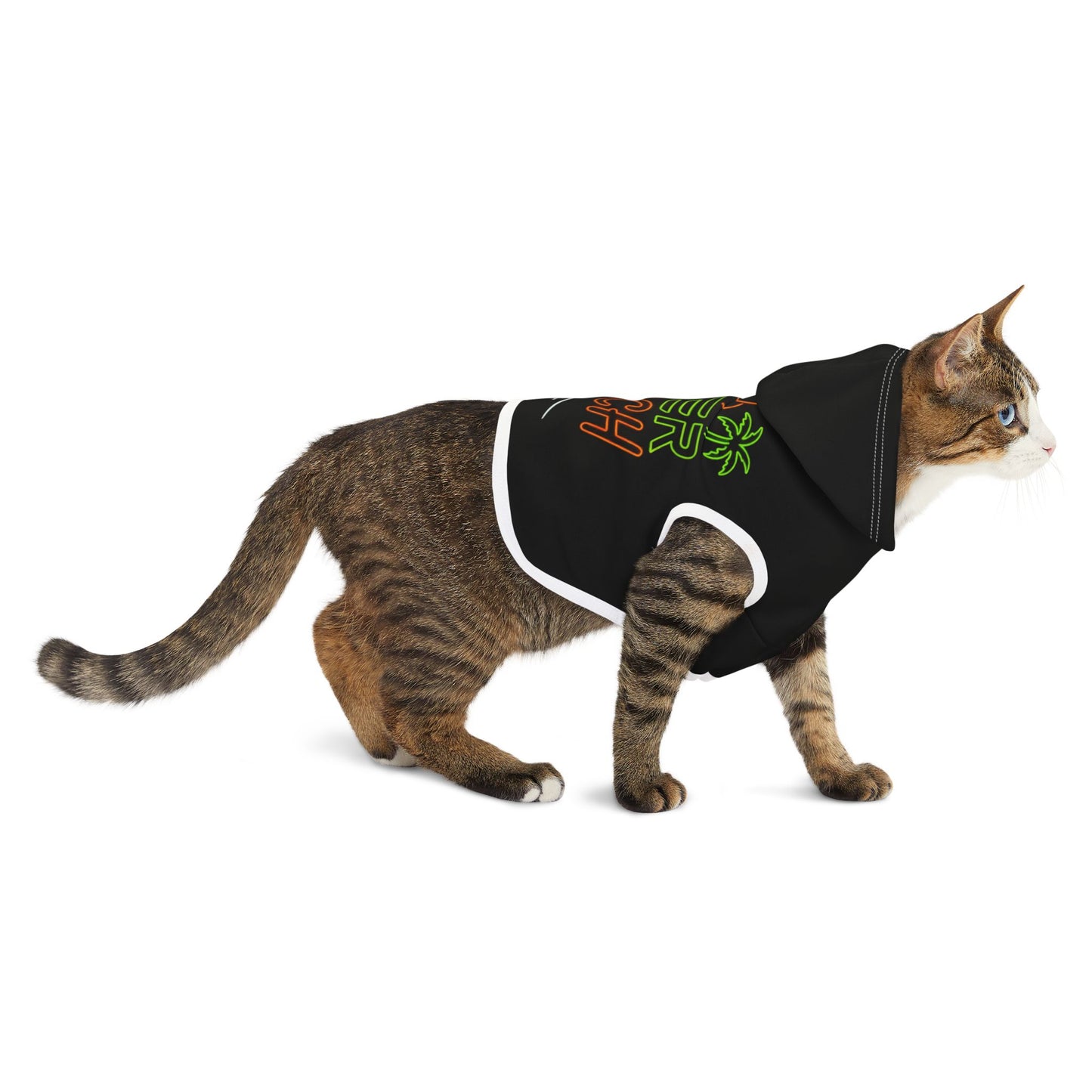 CB04BKOG - Cyber Beach Pet Hoodie (Black w/ Orange/Green Logo)