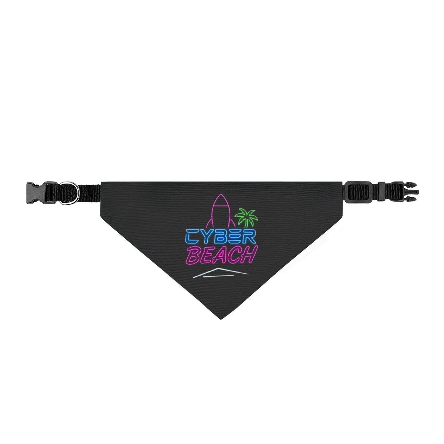 CB07BK - Cyber Beach Pet Bandana Collar (Black)
