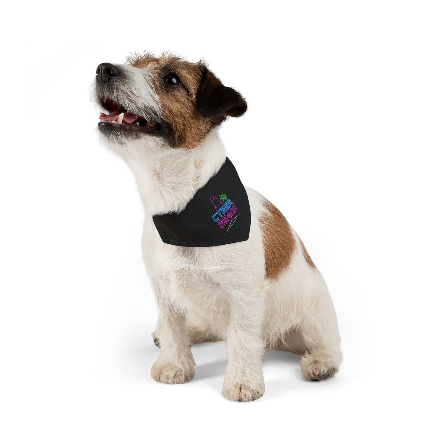 CB07BK - Cyber Beach Pet Bandana Collar (Black)