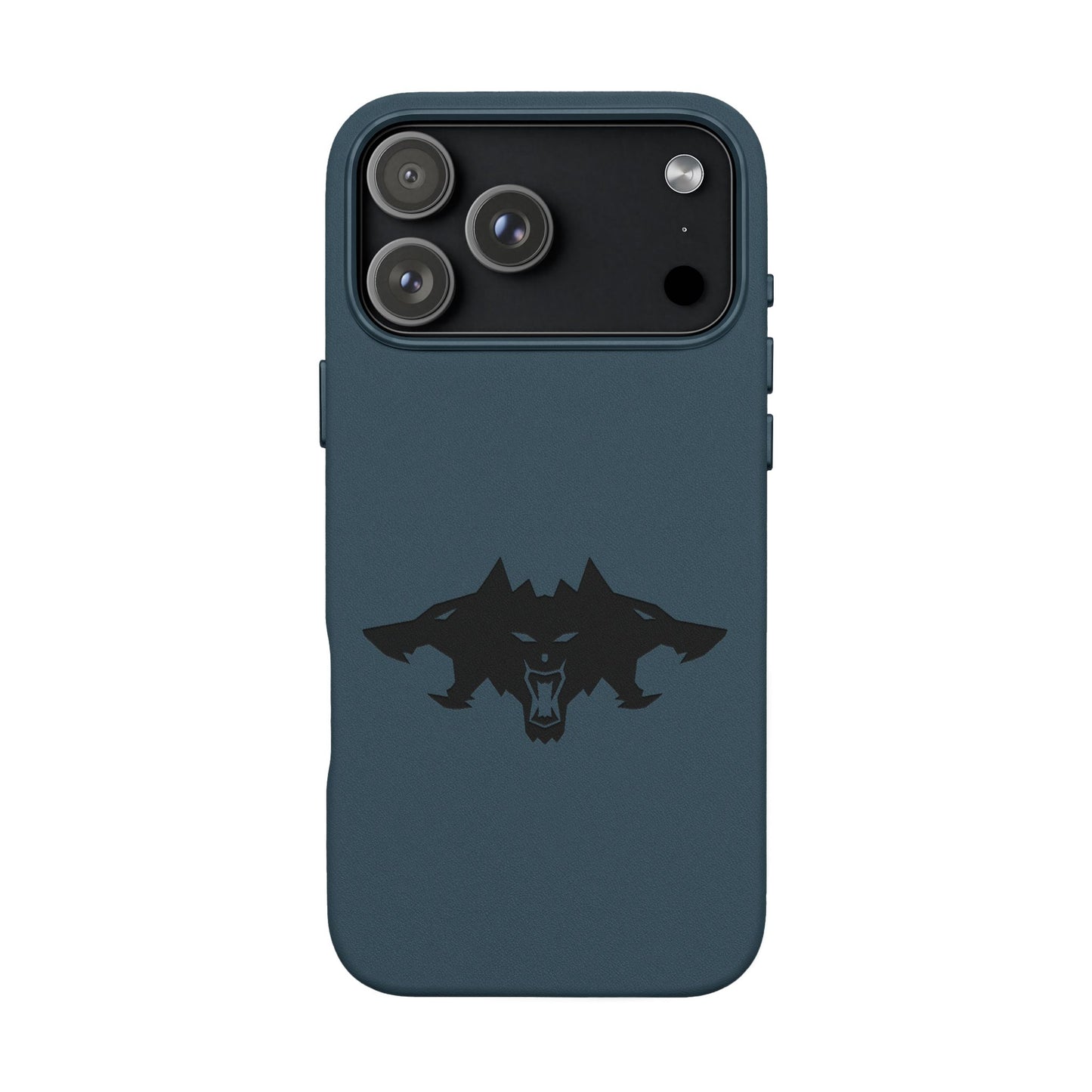 CTTRI09 - Cerberus Engraved PU Leather iPhone Case