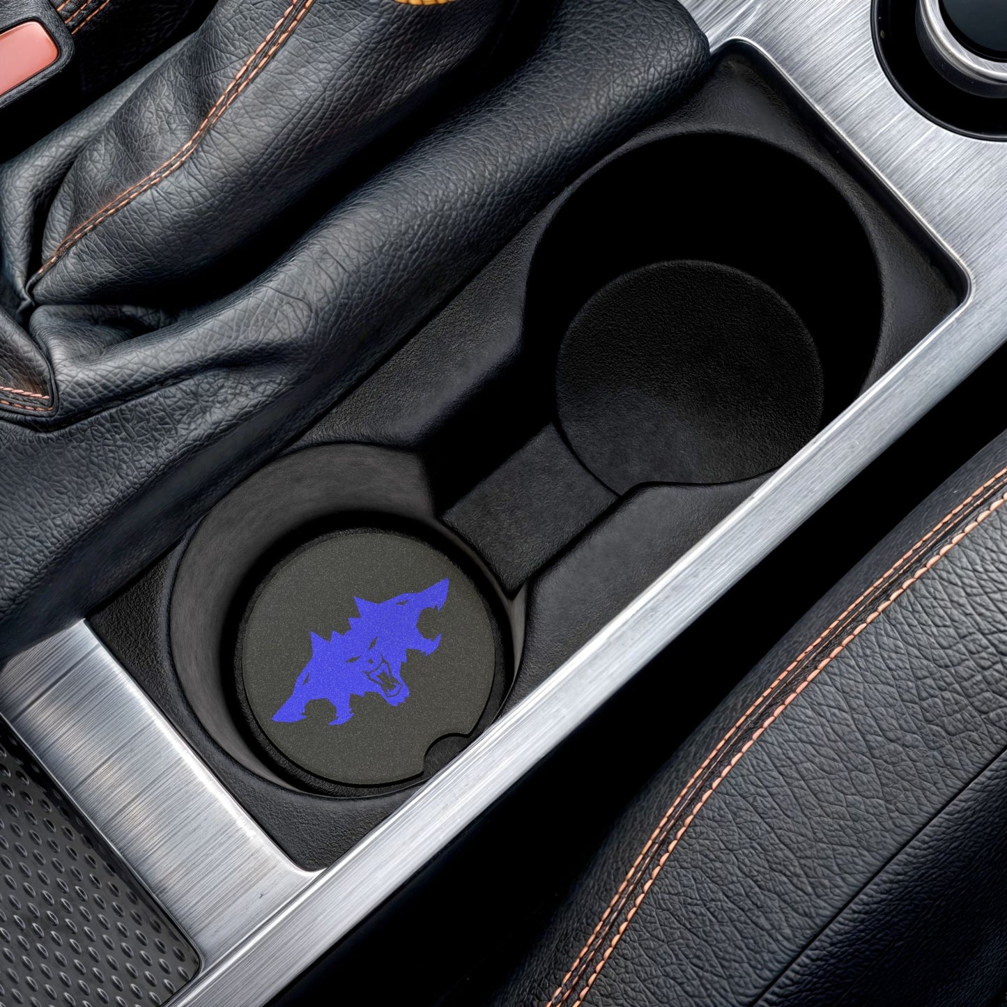 Cyberbeast Cerberus Blue Logo Soapstone Cup Coaster