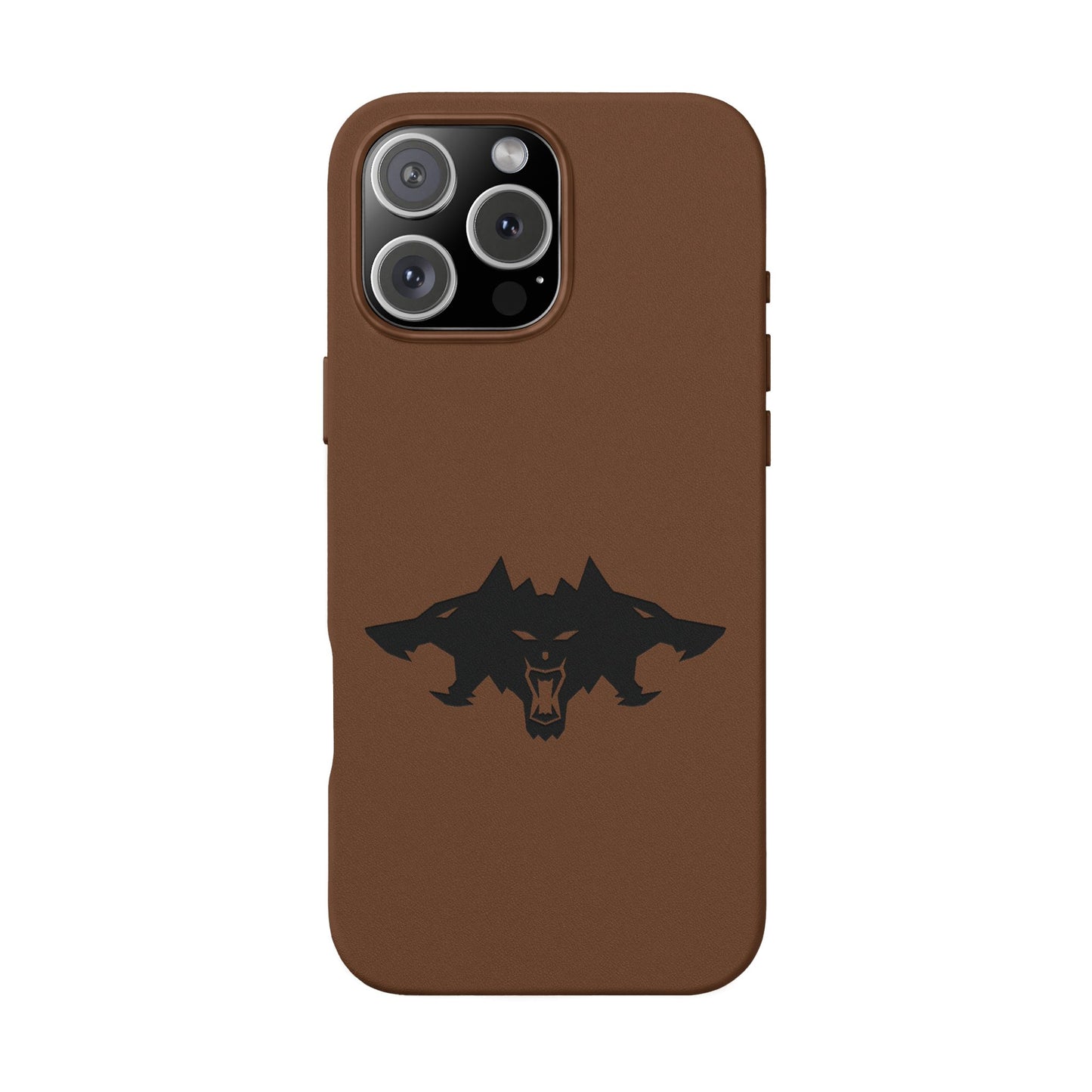 CTTRI09 - Cerberus Engraved PU Leather iPhone Case