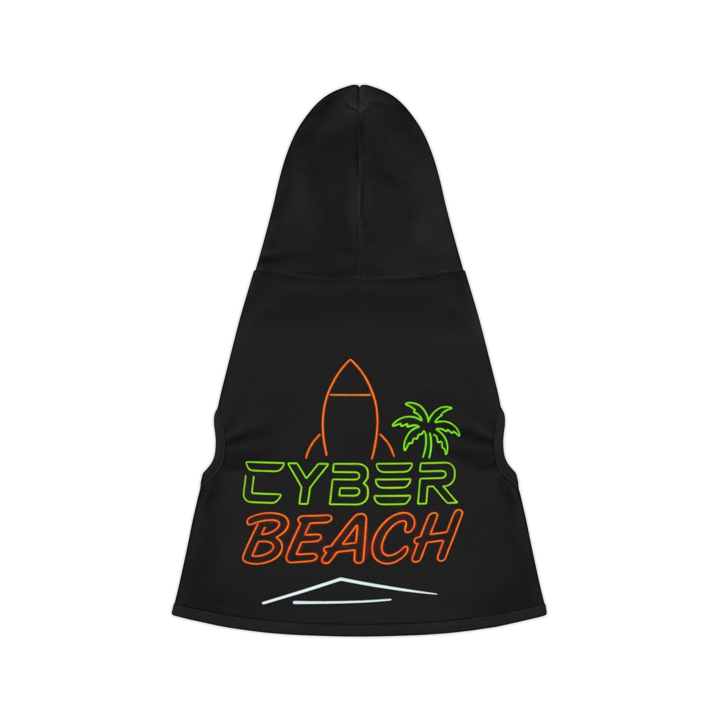 CB04BKOG - Cyber Beach Pet Hoodie (Black w/ Orange/Green Logo)