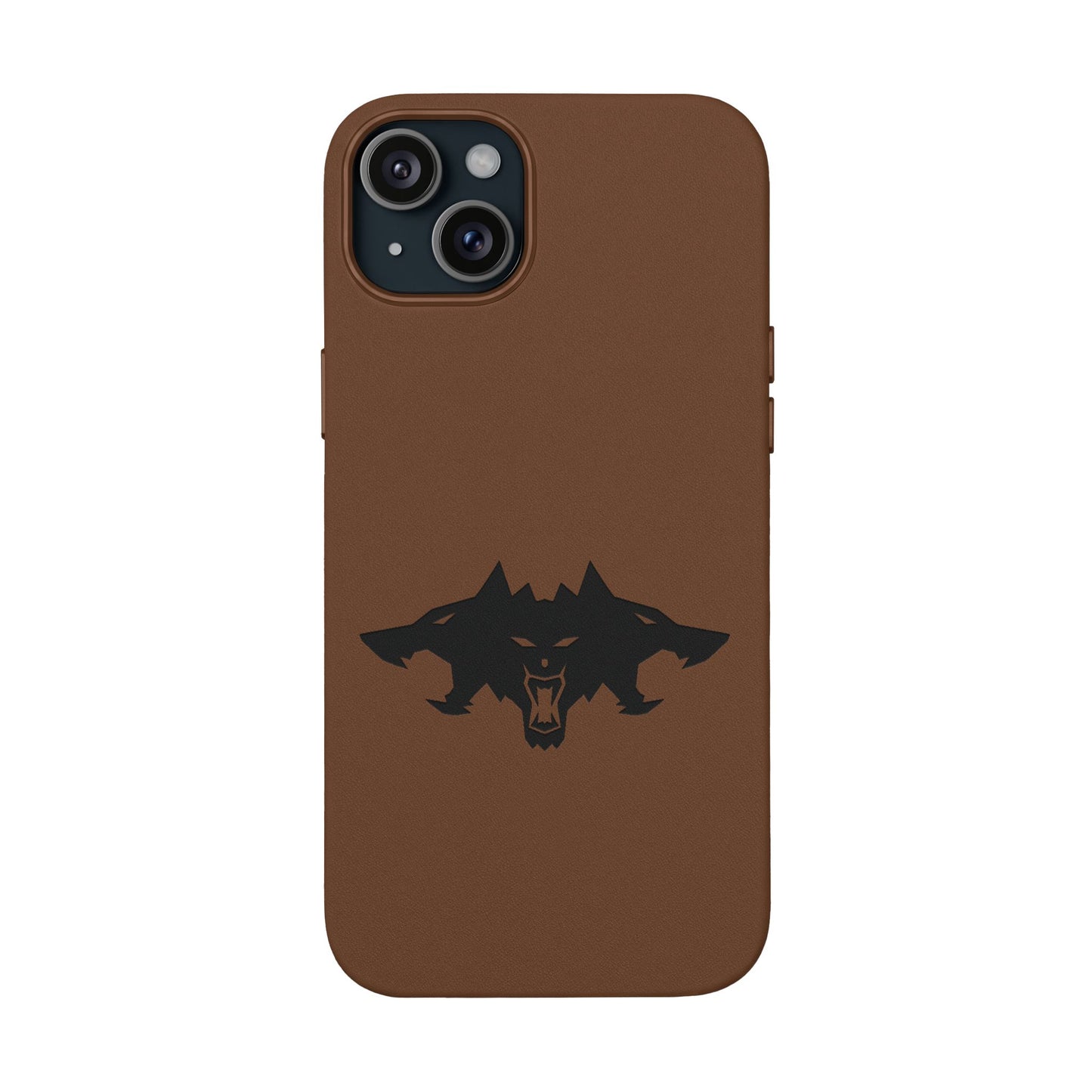 CTTRI09 - Cerberus Engraved PU Leather iPhone Case