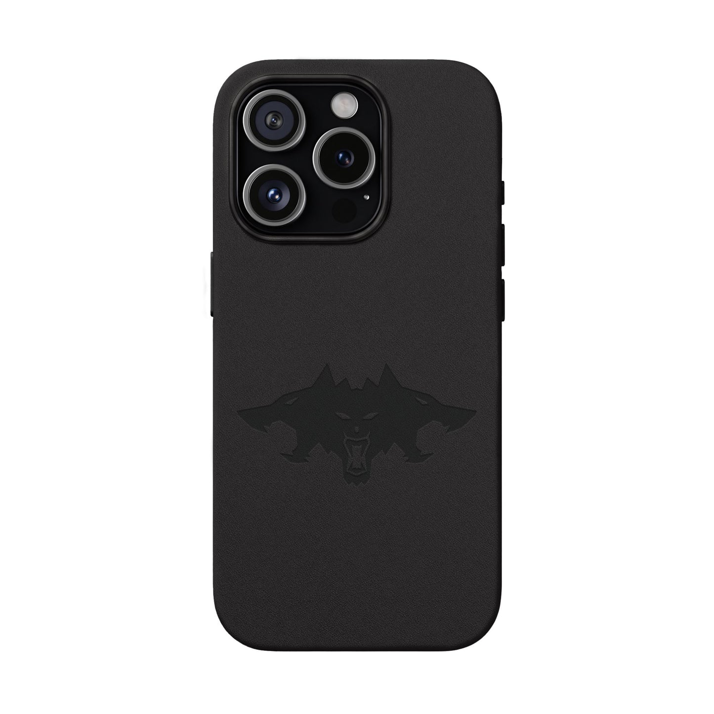CTTRI09 - Cerberus Engraved PU Leather iPhone Case