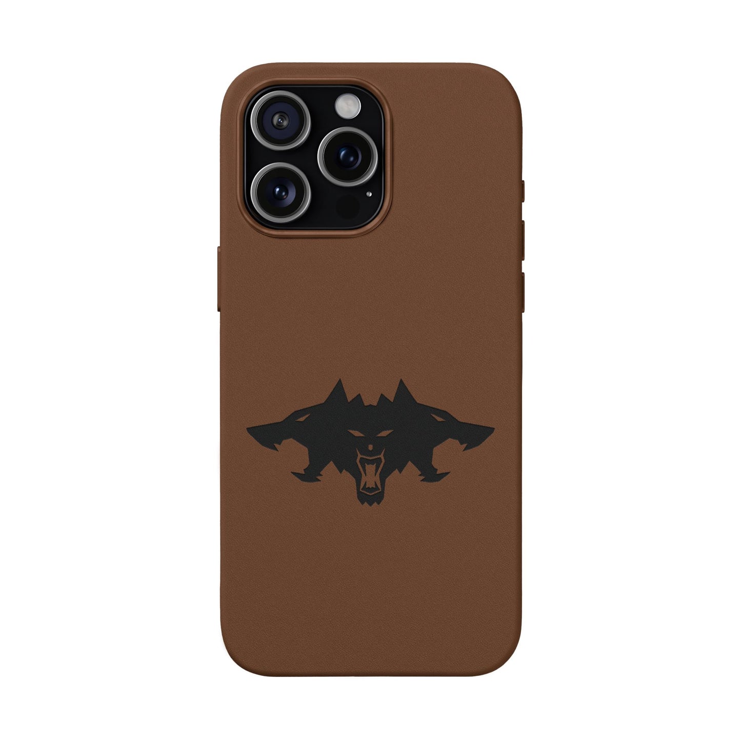CTTRI09 - Cerberus Engraved PU Leather iPhone Case
