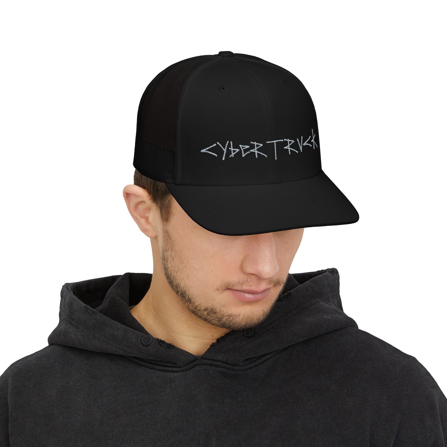 CT02 — Cybertruck Embroidered Trucker Hat